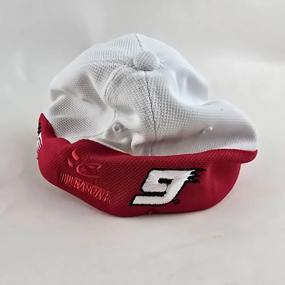NASCAR Dodge Ram Hat Cap Kasey Kahne #9 Fitted Stretch Chase Authentics White